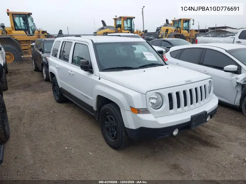 1C4NJPBA1GD776691 2016 Jeep Patriot Sport