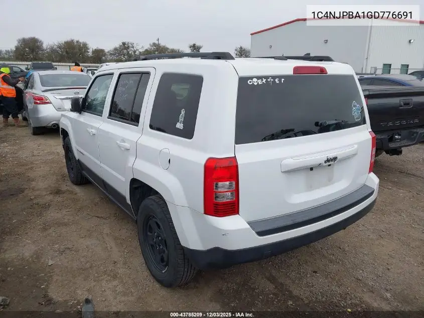 1C4NJPBA1GD776691 2016 Jeep Patriot Sport