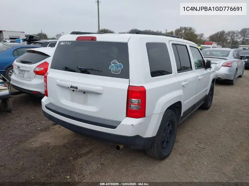 1C4NJPBA1GD776691 2016 Jeep Patriot Sport