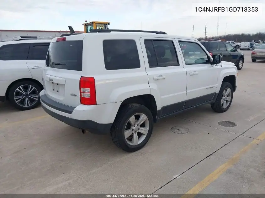 1C4NJRFB1GD718353 2016 Jeep Patriot Latitude