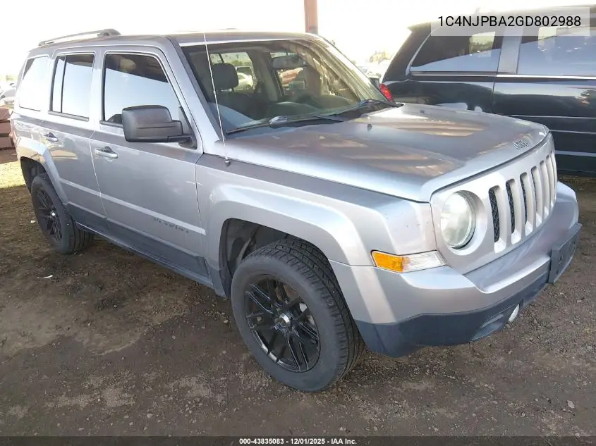 1C4NJPBA2GD802988 2016 Jeep Patriot Sport Se