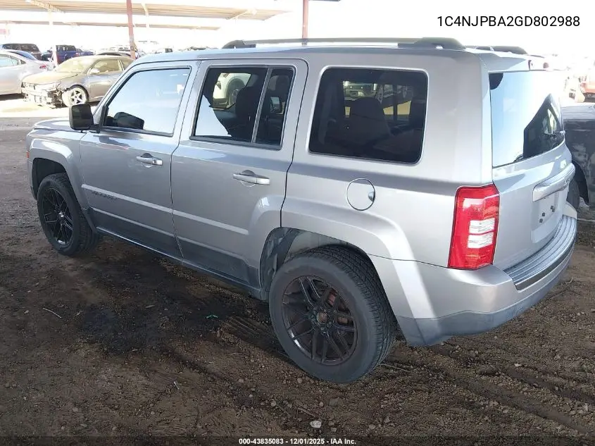 1C4NJPBA2GD802988 2016 Jeep Patriot Sport Se