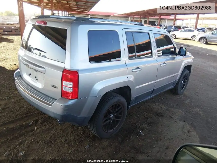 1C4NJPBA2GD802988 2016 Jeep Patriot Sport Se