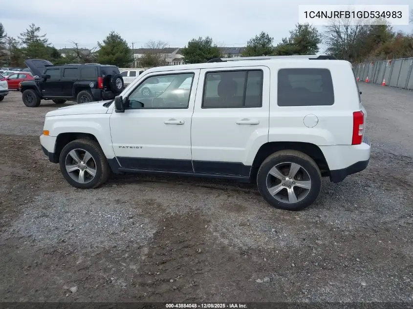 1C4NJRFB1GD534983 2016 Jeep Patriot High Altitude Edition