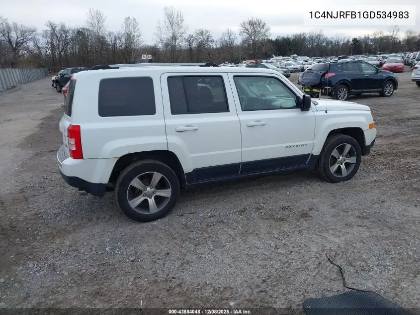 1C4NJRFB1GD534983 2016 Jeep Patriot High Altitude Edition