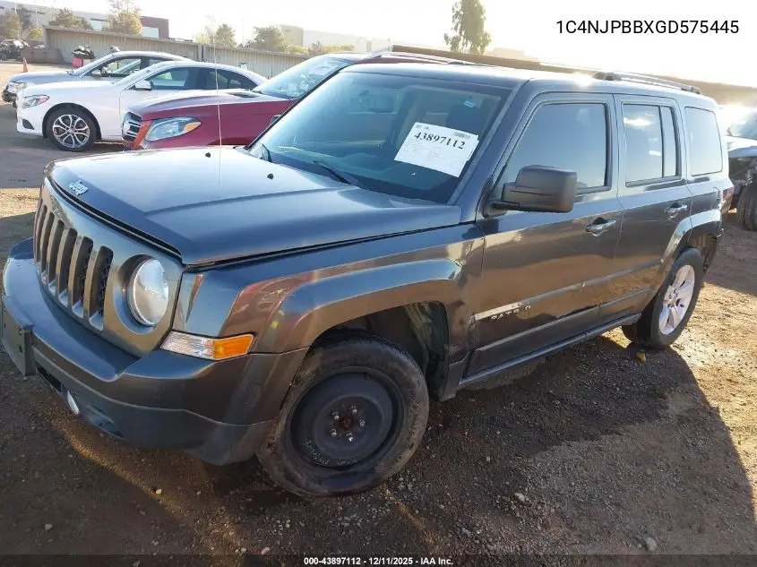 1C4NJPBBXGD575445 2016 Jeep Patriot Sport