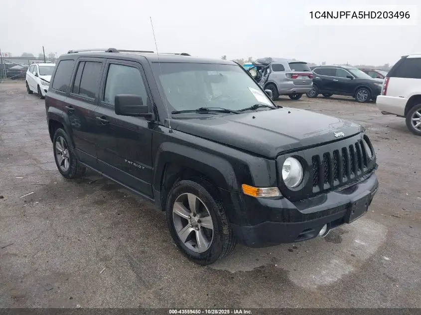 1C4NJPFA5HD203496 2017 Jeep Patriot High Altitude Fwd