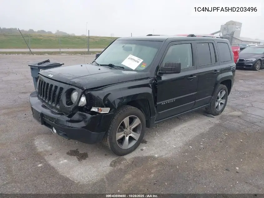 1C4NJPFA5HD203496 2017 Jeep Patriot High Altitude Fwd