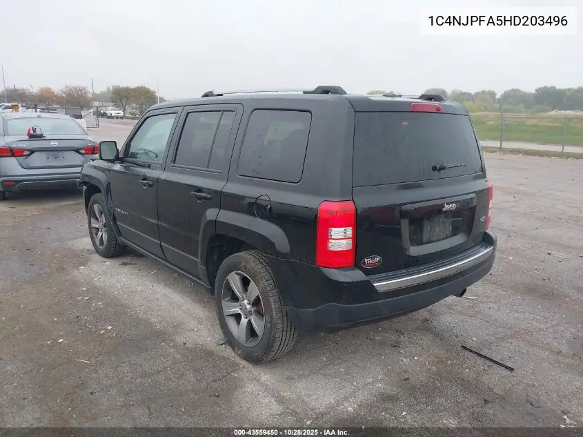 1C4NJPFA5HD203496 2017 Jeep Patriot High Altitude Fwd