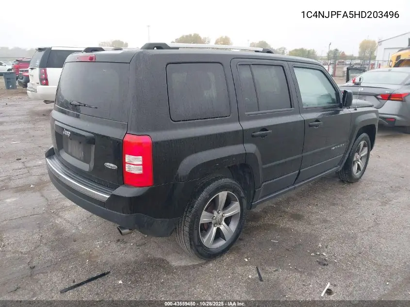 1C4NJPFA5HD203496 2017 Jeep Patriot High Altitude Fwd