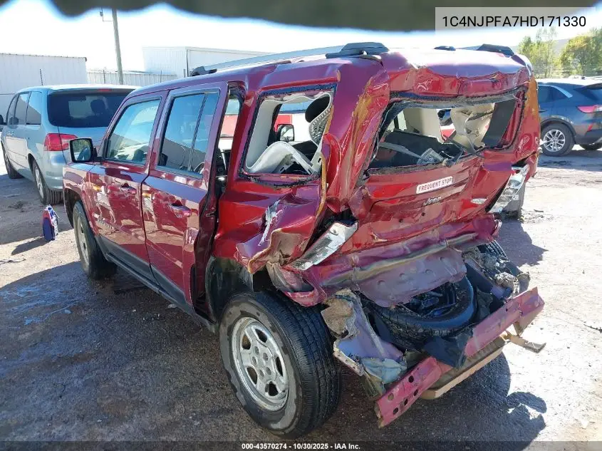 1C4NJPFA7HD171330 2017 Jeep Patriot High Altitude Fwd
