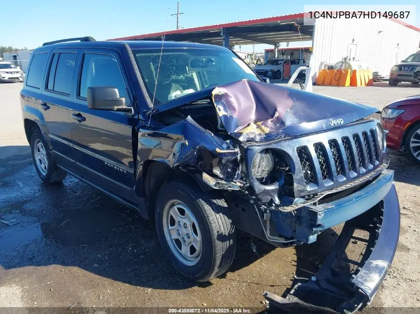 1C4NJPBA7HD149687 2017 Jeep Patriot Sport Fwd
