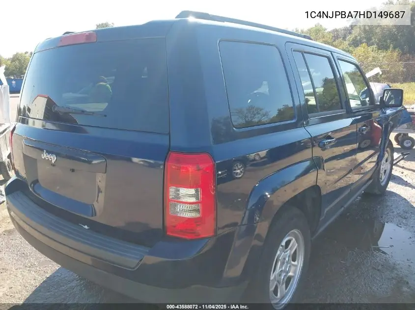 1C4NJPBA7HD149687 2017 Jeep Patriot Sport Fwd