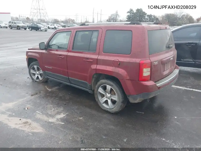 1C4NJPFAXHD208029 2017 Jeep Patriot High Altitude Fwd