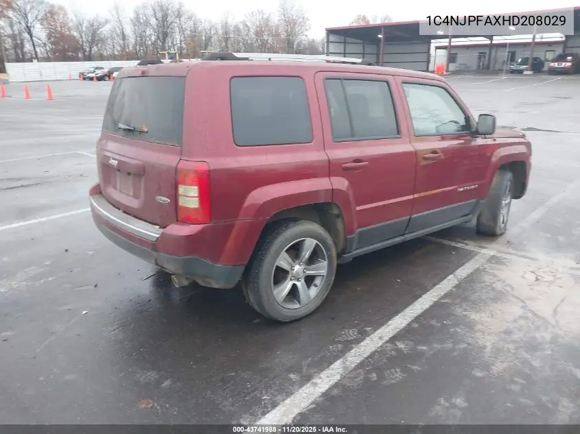 1C4NJPFAXHD208029 2017 Jeep Patriot High Altitude Fwd