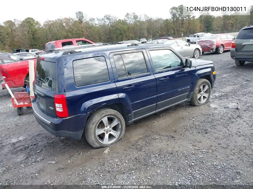 1C4NJRFB0HD130011 2017 Jeep Patriot High Altitude 4X4