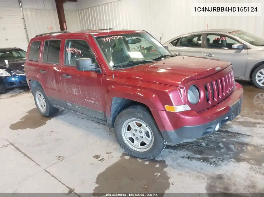 1C4NJRBB4HD165124 2017 Jeep Patriot Sport 4X4