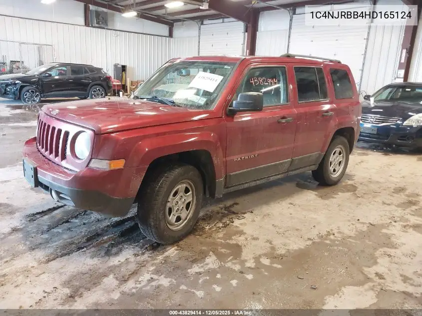 1C4NJRBB4HD165124 2017 Jeep Patriot Sport 4X4