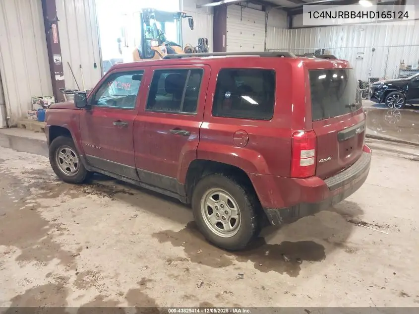 1C4NJRBB4HD165124 2017 Jeep Patriot Sport 4X4