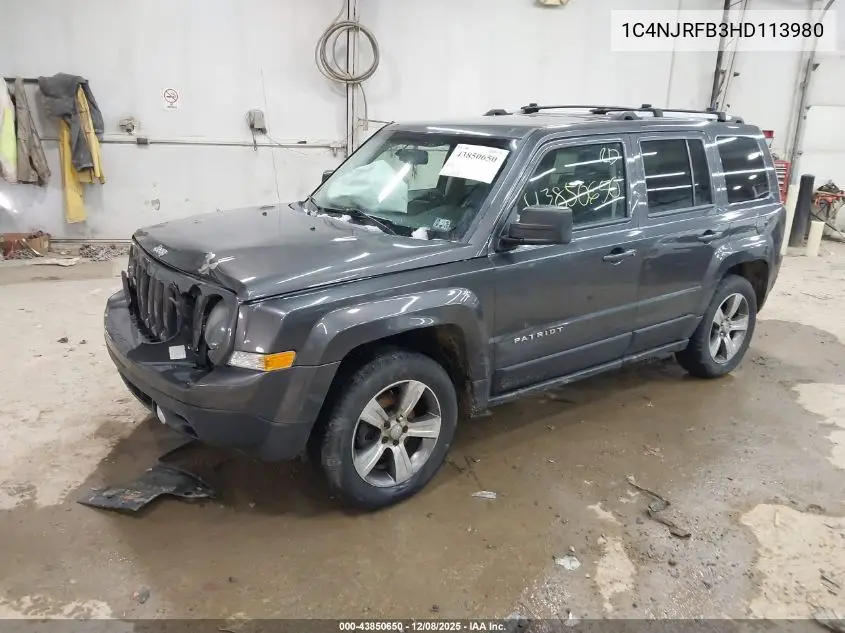 1C4NJRFB3HD113980 2017 Jeep Patriot High Altitude 4X4
