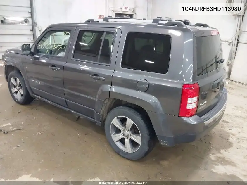 1C4NJRFB3HD113980 2017 Jeep Patriot High Altitude 4X4