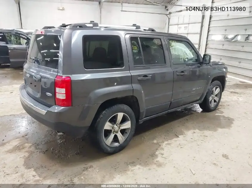 1C4NJRFB3HD113980 2017 Jeep Patriot High Altitude 4X4