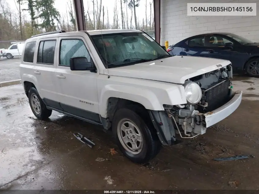 1C4NJRBB5HD145156 2017 Jeep Patriot Sport 4X4