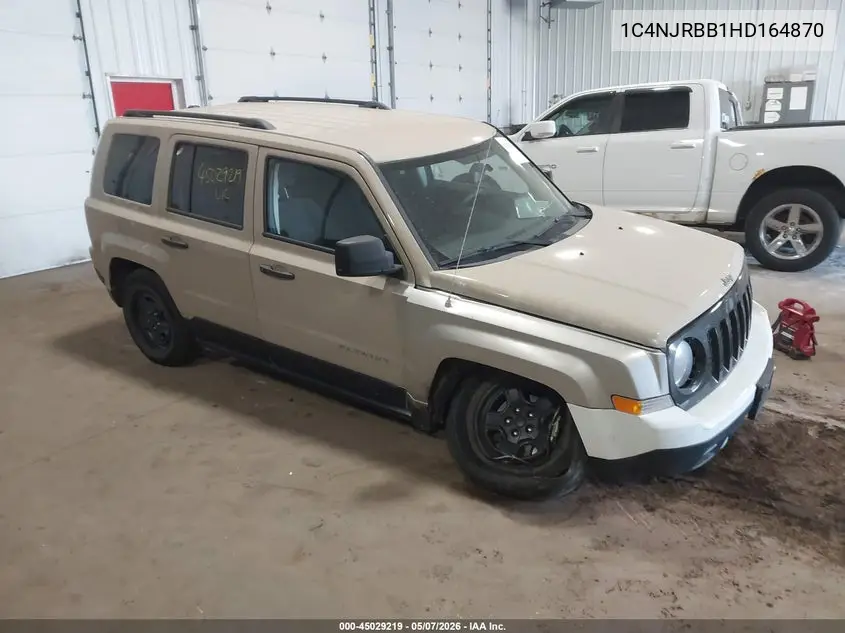 1C4NJRBB1HD164870 2017 Jeep Patriot Sport 4X4
