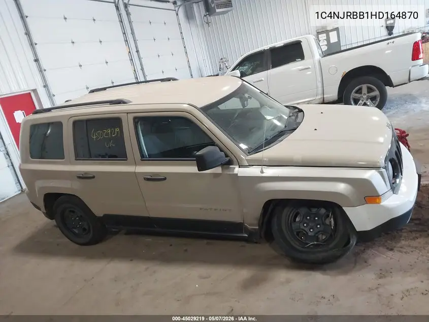 1C4NJRBB1HD164870 2017 Jeep Patriot Sport 4X4