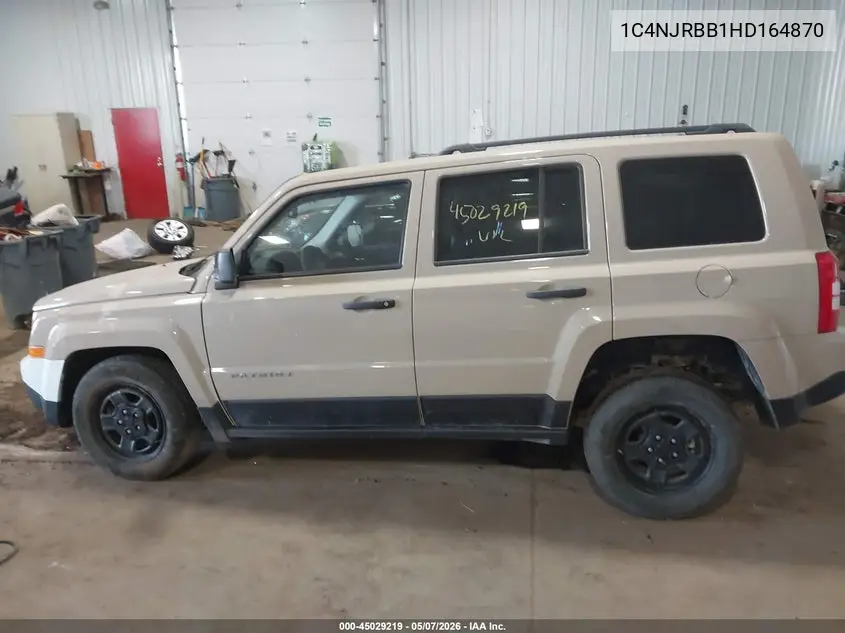 1C4NJRBB1HD164870 2017 Jeep Patriot Sport 4X4