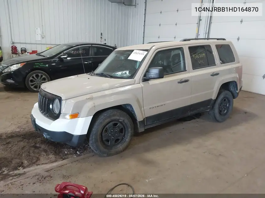 1C4NJRBB1HD164870 2017 Jeep Patriot Sport 4X4