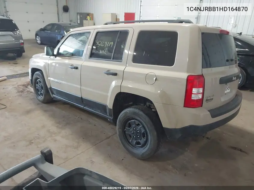 1C4NJRBB1HD164870 2017 Jeep Patriot Sport 4X4