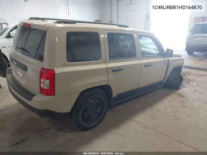 1C4NJRBB1HD164870 2017 Jeep Patriot Sport 4X4