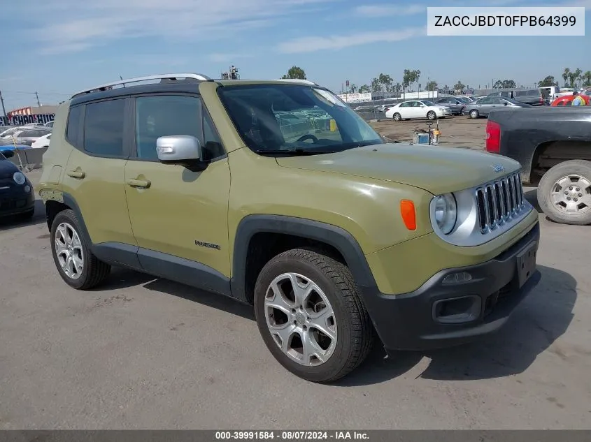 ZACCJBDT0FPB64399 2015 Jeep Renegade Limited