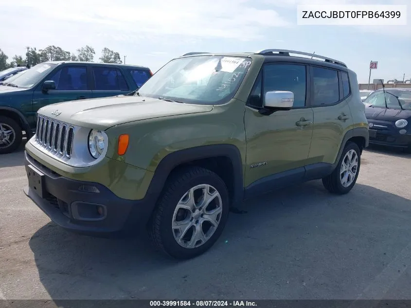 ZACCJBDT0FPB64399 2015 Jeep Renegade Limited