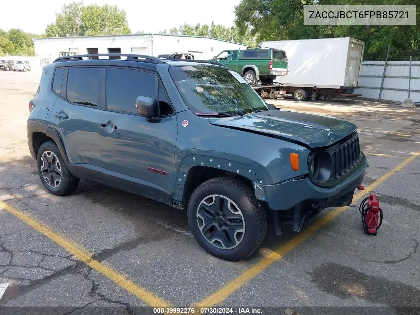 2015 Jeep Renegade Trailhawk VIN: ZACCJBCT6FPB85721 Lot: 39992276