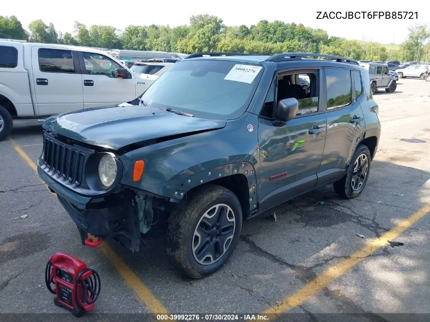 2015 Jeep Renegade Trailhawk VIN: ZACCJBCT6FPB85721 Lot: 39992276