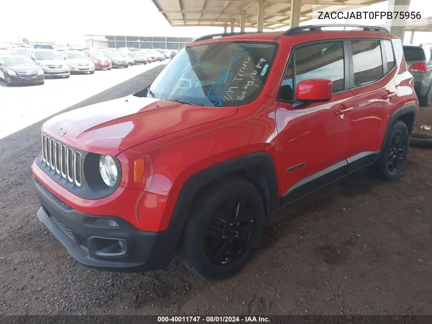 2015 Jeep Renegade Latitude VIN: ZACCJABT0FPB75956 Lot: 40011747