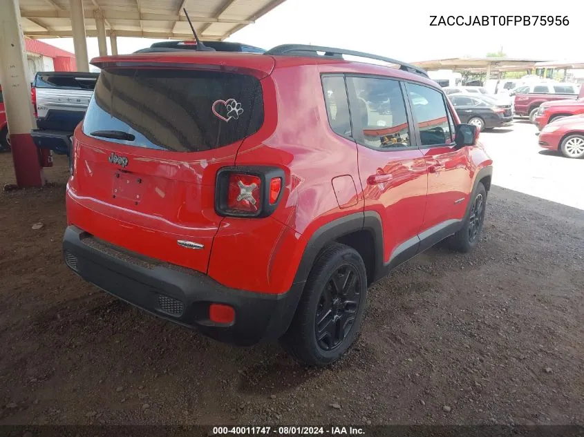 2015 Jeep Renegade Latitude VIN: ZACCJABT0FPB75956 Lot: 40011747