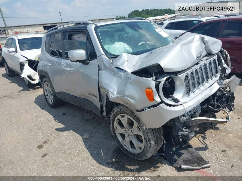 ZACCJBDT3FPC49521 2015 Jeep Renegade Limited