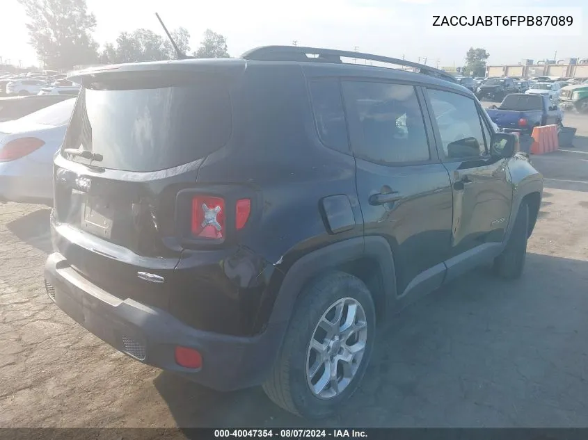 2015 Jeep Renegade Latitude VIN: ZACCJABT6FPB87089 Lot: 40047354