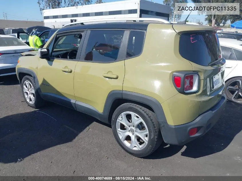 ZACCJADT0FPC11335 2015 Jeep Renegade Limited