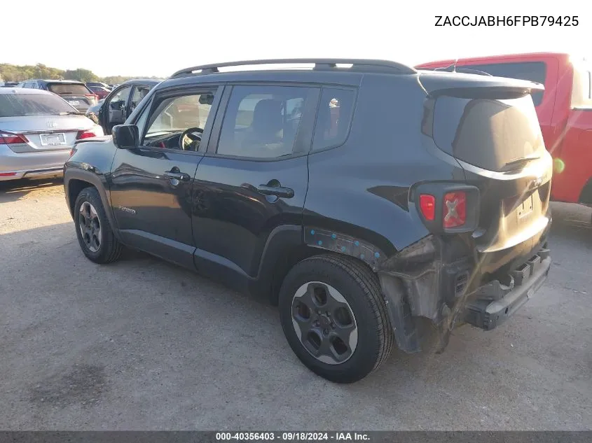 2015 Jeep Renegade Latitude VIN: ZACCJABH6FPB79425 Lot: 40356403