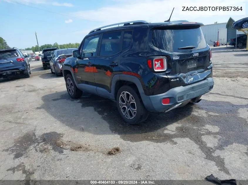 2015 Jeep Renegade Limited VIN: ZACCJBDTOFPB57364 Lot: 40404103