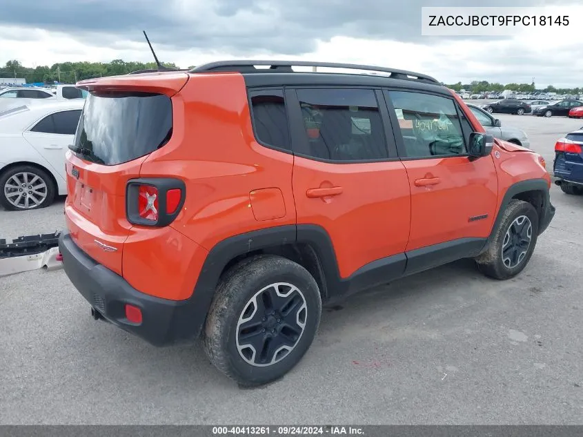 2015 Jeep Renegade Trailhawk VIN: ZACCJBCT9FPC18145 Lot: 40413261