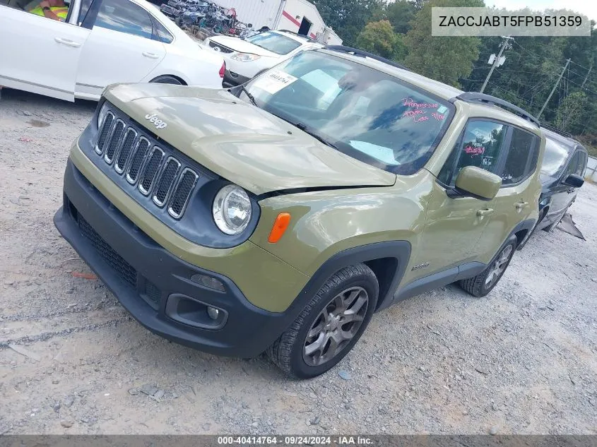 2015 Jeep Renegade Latitude VIN: ZACCJABT5FPB51359 Lot: 40414764