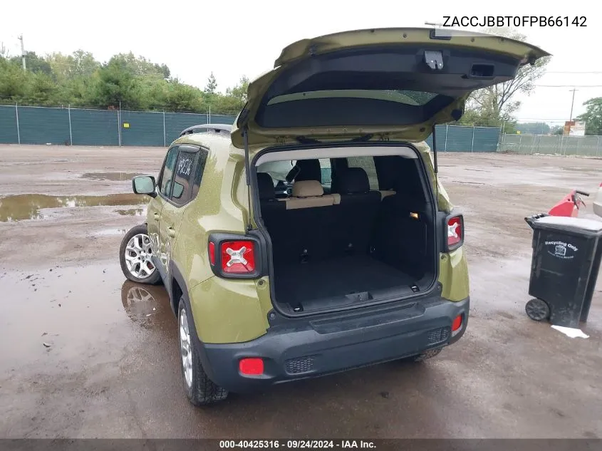 2015 Jeep Renegade Latitude VIN: ZACCJBBT0FPB66142 Lot: 40425316