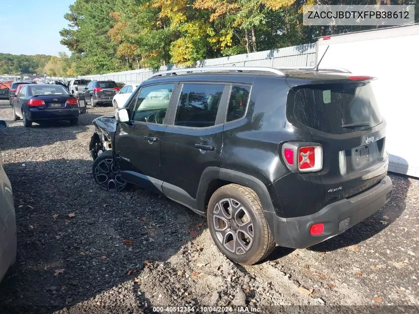 ZACCJBDTXFPB38612 2015 Jeep Renegade Limited