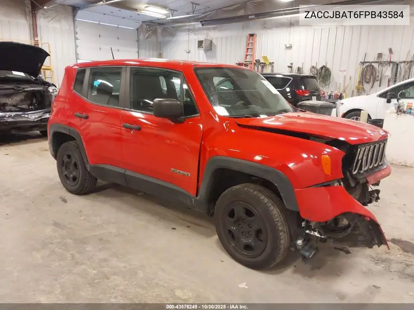 ZACCJBAT6FPB43584 2015 Jeep Renegade Sport
