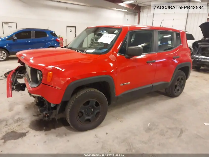 ZACCJBAT6FPB43584 2015 Jeep Renegade Sport